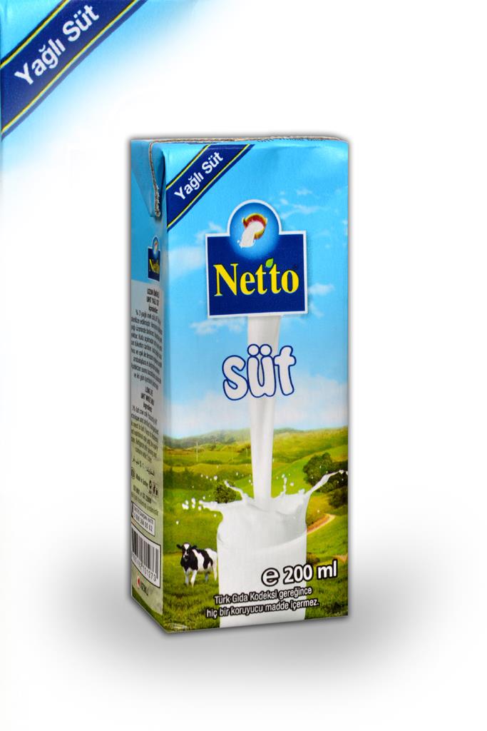 Netto 200 ml Yağlı Süt